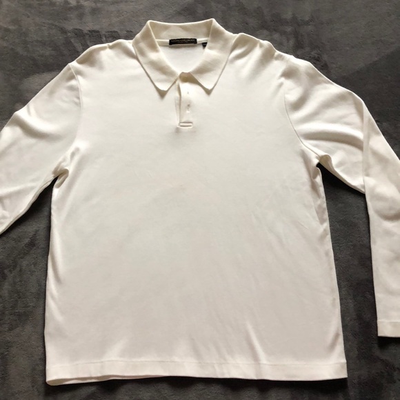 DONNA KARAN long sleeve polo